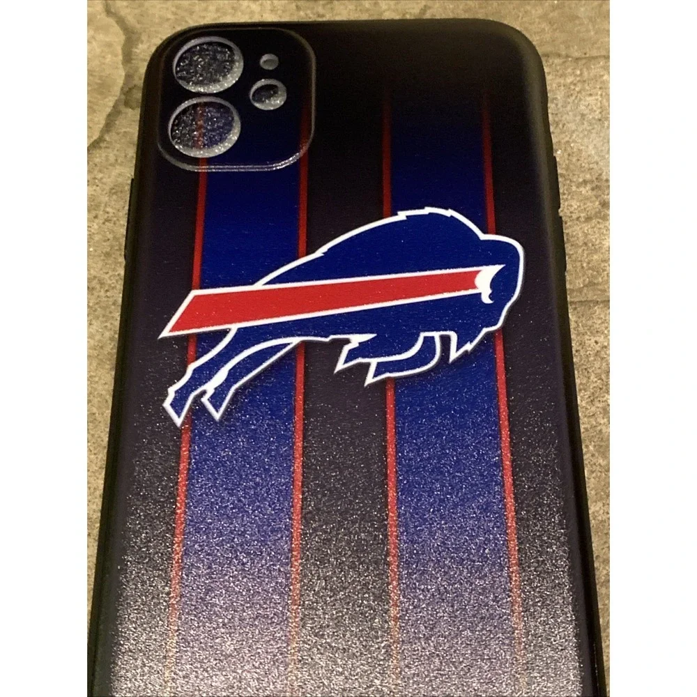 Buffalo Bills iPhone‎ 11 Case Black Blue Logo Hard Shell Protective Cover